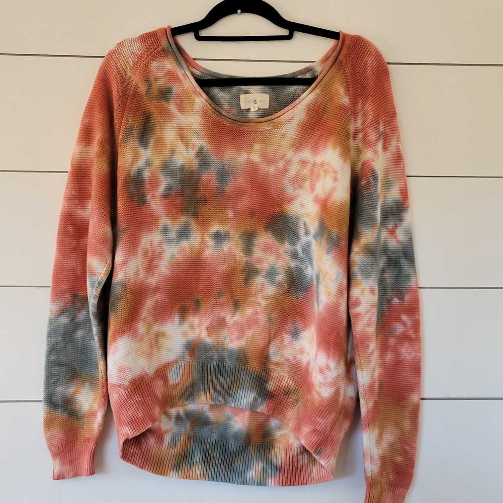 Lou & Grey Colorful Tie-Dye Small Sweater